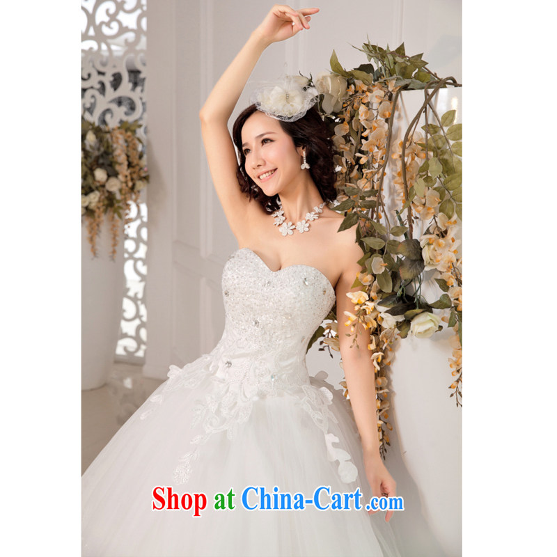 7-Color 7 tone Korean version 2015 new, tied with a bright diamond in the waist, graphics thin heart-shaped bare chest long-tail bridal wedding H 040 white 1M and tailored to 7-Color 7 tone, and, on-line shopping