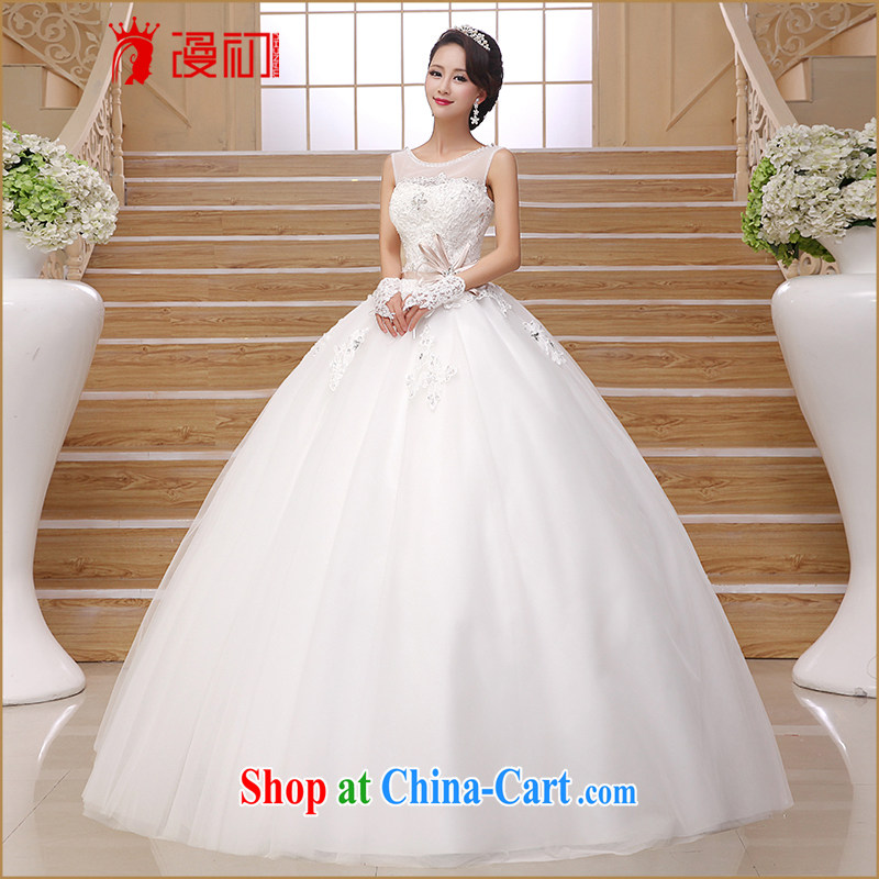 Definition 2015 early spring and summer New Field shoulder wedding sweet temperament marriages lace sexy bare chest wedding white XXL, diffuse, and shopping on the Internet