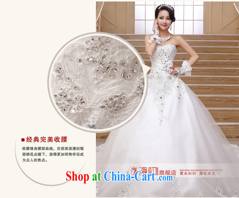 Early definition Deluxe Large tail 2015 new wedding Korean elegant erase chest high water drilling long-tail wedding girls with XXL, pictures, price, brand platters! Elections are good character, the national distribution, so why buy now enjoy more preferential! Health