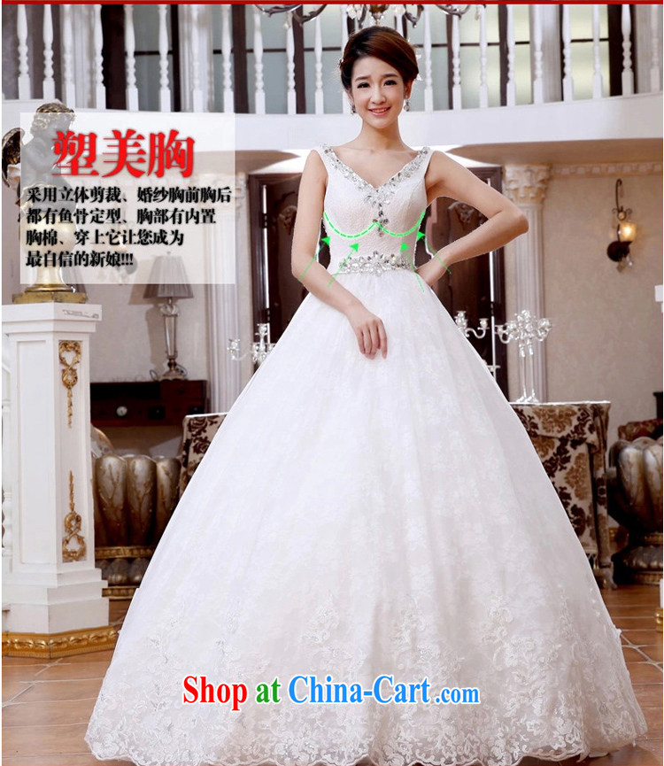 Early definition 2015 new wedding dresses Deep V collar double-shoulder Korean version with bridal graphics thin pregnant wedding white XXL pictures, price, brand platters! Elections are good character, the national distribution, so why buy now enjoy more preferential! Health