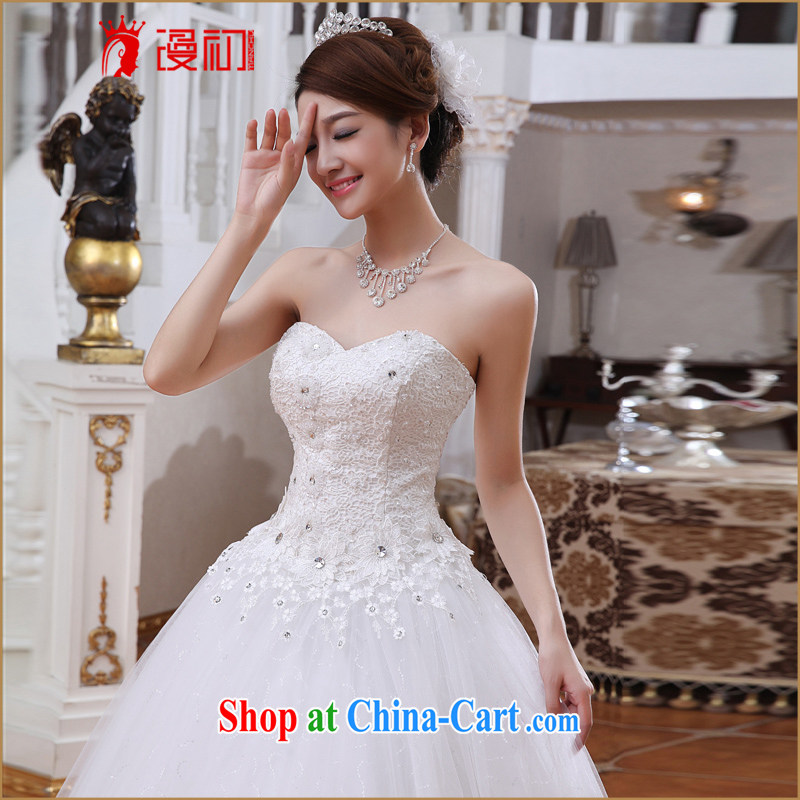 Early spread new 2015 wedding dresses Korean bridal beauty with bare chest beauty graphics thin spring and summer wedding white XXL, diffuse, and shopping on the Internet
