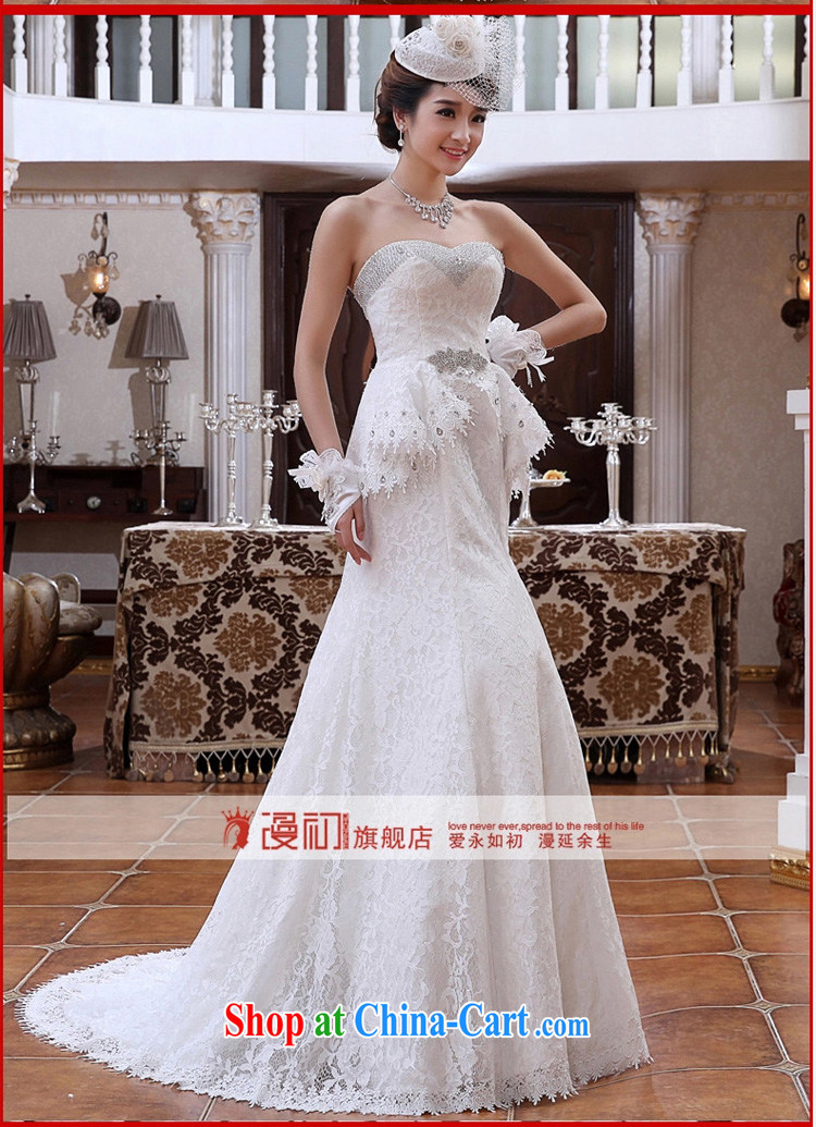 Early definition wedding 2015 New Deluxe chest off the tail end crowsfoot-waist bare chest lace wedding tail white XXL pictures, price, brand platters! Elections are good character, the national distribution, so why buy now enjoy more preferential! Health
