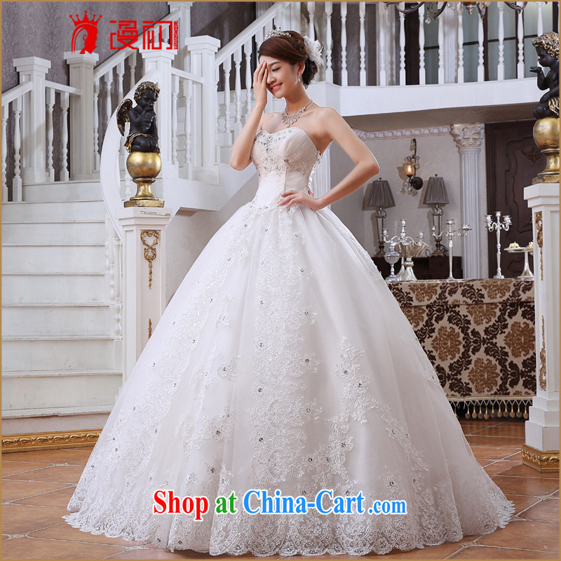 Early definition 2015 new summer wedding bridal wiped his chest to Korean-style graphics thin lace shaggy dress wedding white XXL, diffuse, and shopping on the Internet