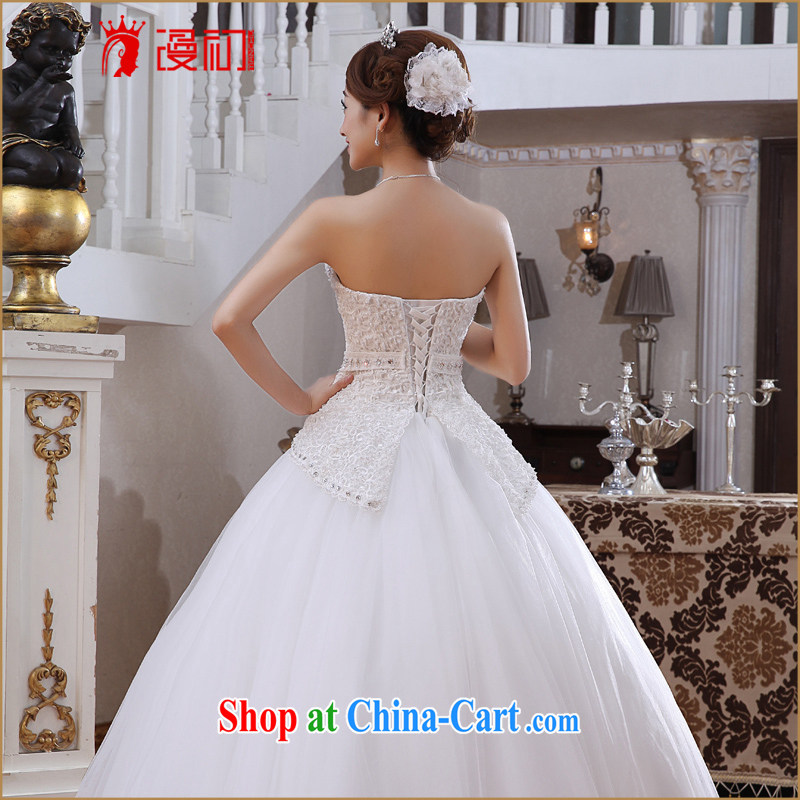 Early spread new 2015 graphics thin wedding dresses Korean wiped his chest to graphics thin marriage A swing wedding white XXL, diffuse, and, shopping on the Internet