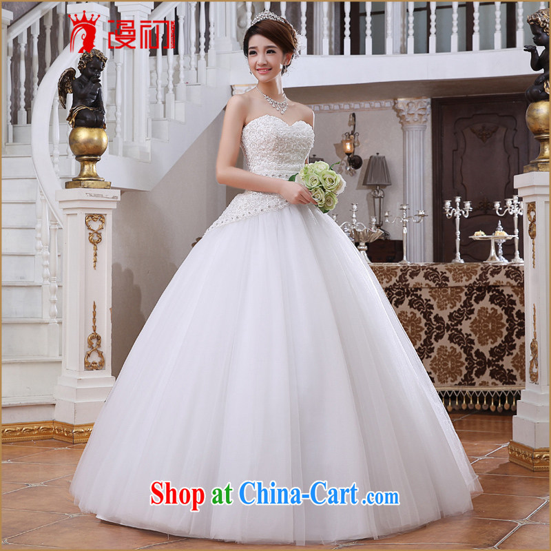 Early spread new 2015 graphics thin wedding dresses Korean wiped his chest to graphics thin marriage A swing wedding white XXL, diffuse, and, shopping on the Internet