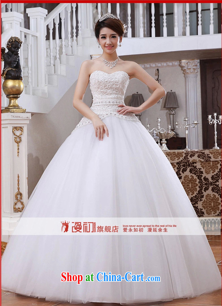 Early spread new 2015 graphics thin wedding dresses Korean wiped his chest to graphics thin marriage A swing wedding white XXL pictures, price, brand platters! Elections are good character, the national distribution, so why buy now enjoy more preferential! Health