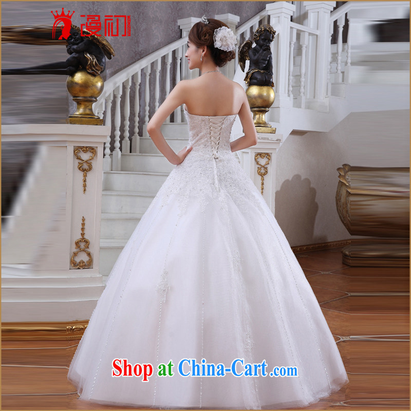 Early definition 2015 new wedding bridal marriage wedding Korean Princess lace wiped his chest to A swing wedding white XXL, diffuse, and, shopping on the Internet