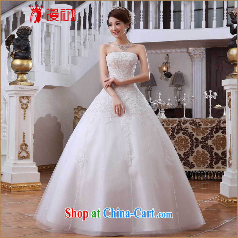 Early definition 2015 new wedding bridal marriage wedding Korean Princess lace wiped his chest to A swing wedding white XXL, diffuse, and, shopping on the Internet
