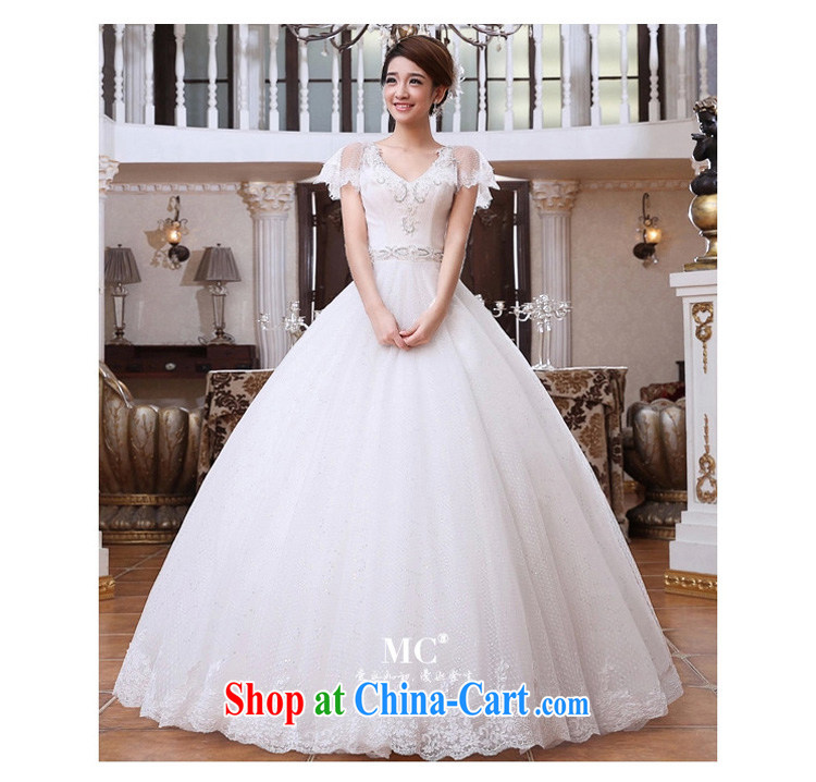 Early spread new 2015 bridal wedding field shoulder Deep V collar graphics thin wedding Korean version with pregnant women wedding dresses white XXL pictures, price, brand platters! Elections are good character, the national distribution, so why buy now enjoy more preferential! Health