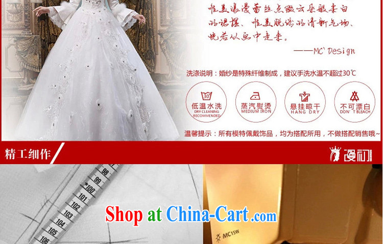 Early spread new 2015 winter wedding bridal marriage long-sleeved winter wedding Korean video thin flouncing for winter white XXL pictures, price, brand platters! Elections are good character, the national distribution, so why buy now enjoy more preferential! Health