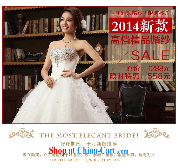 Early definition 2015 new wedding Korean-style Korean wiped his chest, wedding Princess shaggy dress Deluxe drill wedding dresses white XXL pictures, price, brand platters! Elections are good character, the national distribution, so why buy now enjoy more preferential! Health