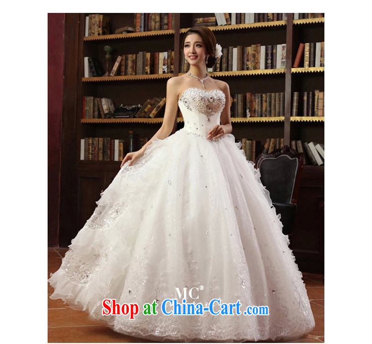 Early definition 2015 new wedding Korean-style Korean wiped his chest, wedding Princess shaggy dress Deluxe drill wedding dresses white XXL pictures, price, brand platters! Elections are good character, the national distribution, so why buy now enjoy more preferential! Health