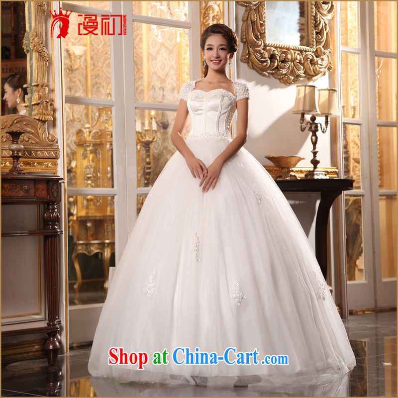 Early definition 2015 new Korean elegant bridal package shoulder lace wedding a shoulder to align marriage wedding white XXL