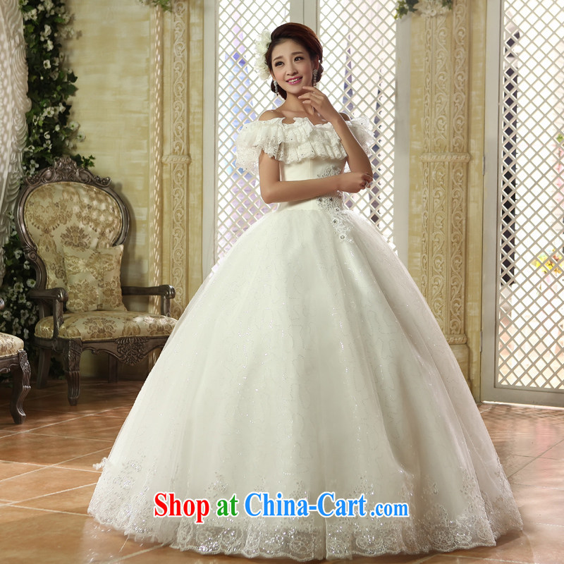 Early definition 2015 New Field shoulder wedding Korean flouncing for brides wedding dress video thin straps with wedding white XXL, diffuse, and shopping on the Internet