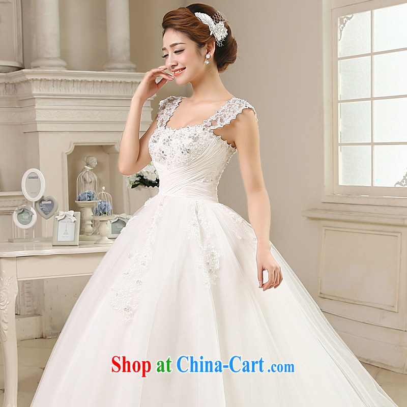 Honey, bride 2015 new pregnant wedding, Korean high-waist High-tail alignment to the strap off chest marriages by home style white dress with XXXL, honey, bride, shopping on the Internet