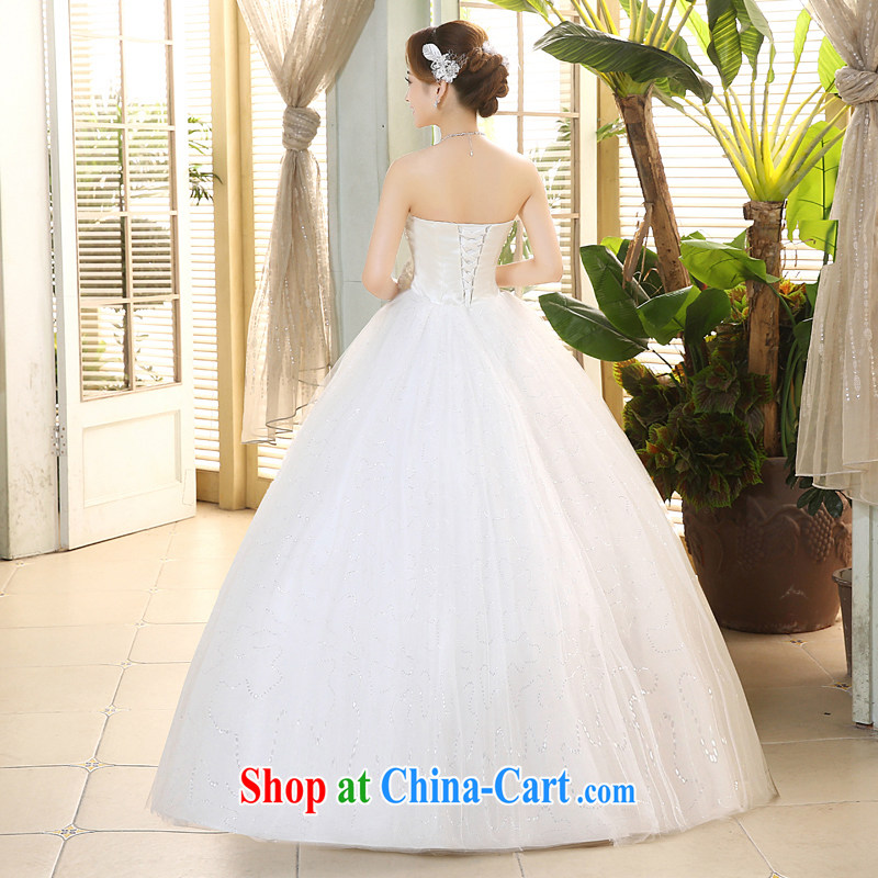 The United States, wedding dresses 2015 spring and summer Korean wood drill heart-shaped bare chest bow-tie strap beauty with Princess yarn H - 68 white XXL waist 2.3 feet, the American (Imeinuo), and, on-line shopping