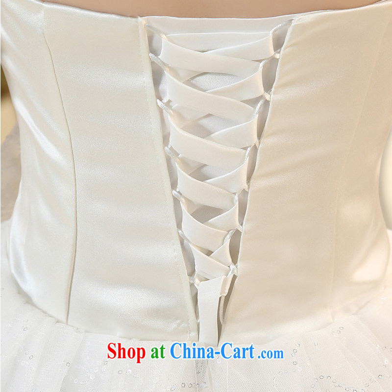 The United States, wedding dresses 2015 spring and summer Korean wood drill heart-shaped bare chest bow-tie strap beauty with Princess yarn H - 68 white XXL waist 2.3 feet, the American (Imeinuo), and, on-line shopping