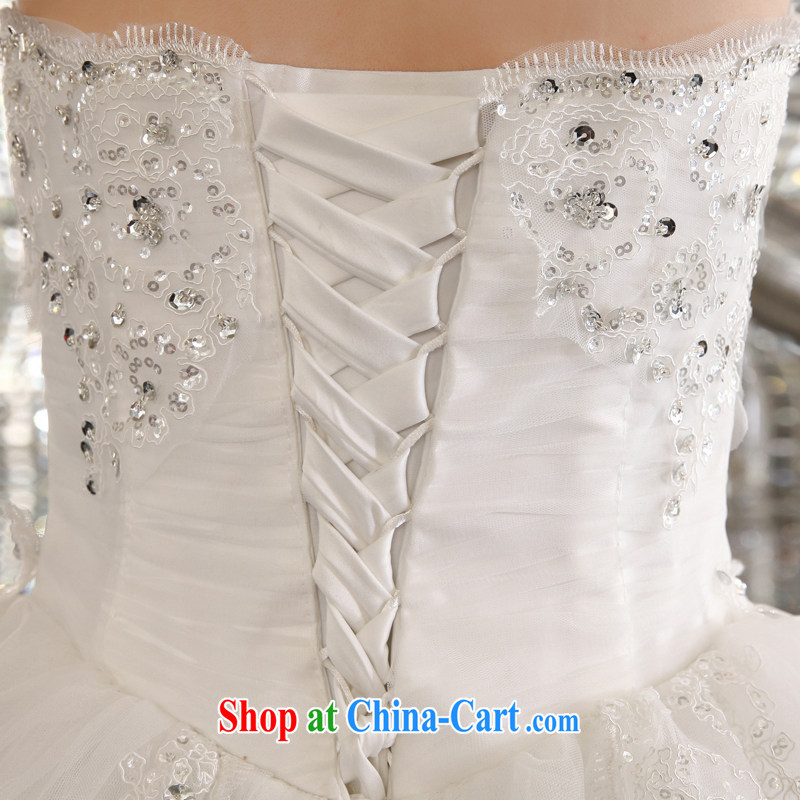 Honey, bride wedding dresses new 2015 long-tail bride wiped chest larger graphics thin lace Princess home yarn custom wedding white XXL, honey, bride, shopping on the Internet