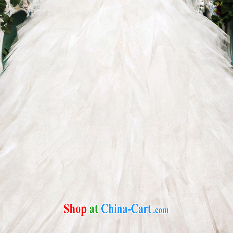 Honeymoon bridal 2015 new wedding dresses Korean retro lace double-shoulder wedding dresses with straps wedding white XL, Honeymoon bridal, shopping on the Internet