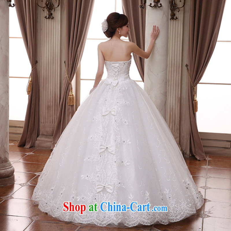 Honey, bride wedding dresses 2015 new Korean version wiped his chest to bind with the Code Princess elegant wedding dresses Home female white XXL, honey, bride, shopping on the Internet