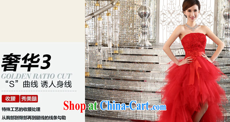 Honey, bride 2015 new front short, long-tail wedding red lace Royal Princess Korean bridal toast serving red L pictures, price, brand platters! Elections are good character, the national distribution, so why buy now enjoy more preferential! Health