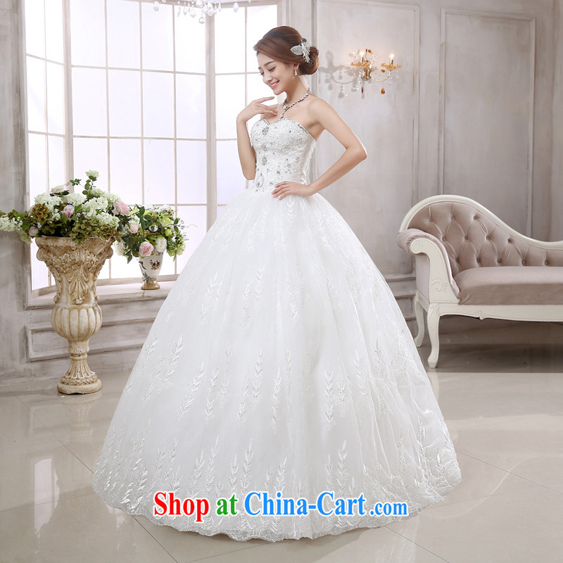 Rain is still Yi New wedding dress 2015 erase chest Korean high chest bare wood drill Princess by marriage with wedding HS 872 white M, rain is Yi, and shopping on the Internet