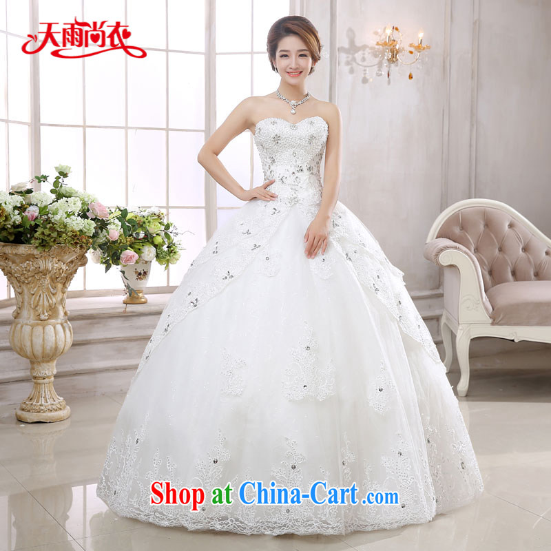 Rain is still Yi marriages 2015 new wedding dresses and stylish high-end atmosphere married Princess yarn graphics thin wiped his chest to HS 873 white M