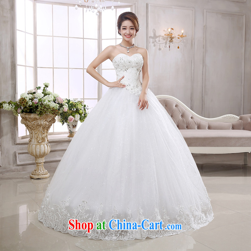 Rain is still clothing bridal wedding dress 2015 new stylish lace bare chest princess and elegant with a strap white wedding HS 875 white XXL, rain is clothing, and shopping on the Internet