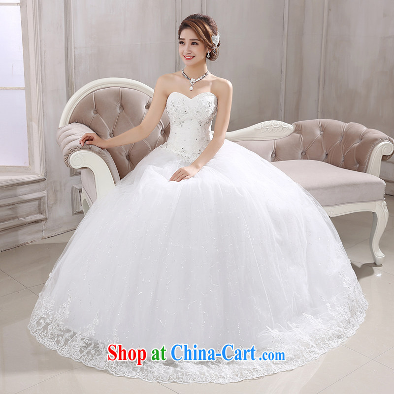 Rain is still clothing bridal wedding dress 2015 new stylish lace bare chest princess and elegant with a strap white wedding HS 875 white XXL, rain is clothing, and shopping on the Internet