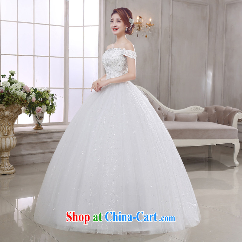 Rain Coat yet stylish marriages 2015 stars, white yarn Korean Princess married a Field shoulder lace larger Wedding Video thin HS 878 white XXL, rain is clothing, and shopping on the Internet