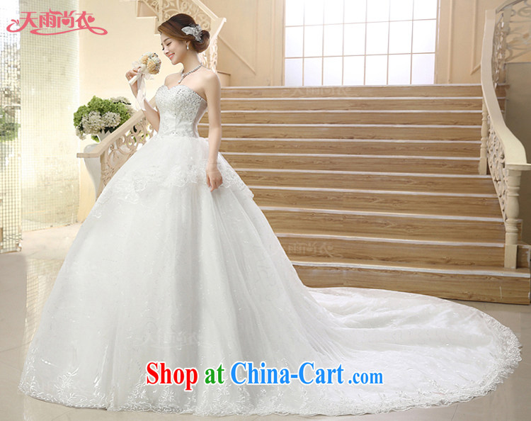 Rain is clothing bridal 2015 marriage new lace Korean Princess Mary Magdalene chest graphics thin luxury parquet drill staple the tail long wedding HS 879 white M pictures, price, brand platters! Elections are good character, the national distribution, so why buy now enjoy more preferential! Health