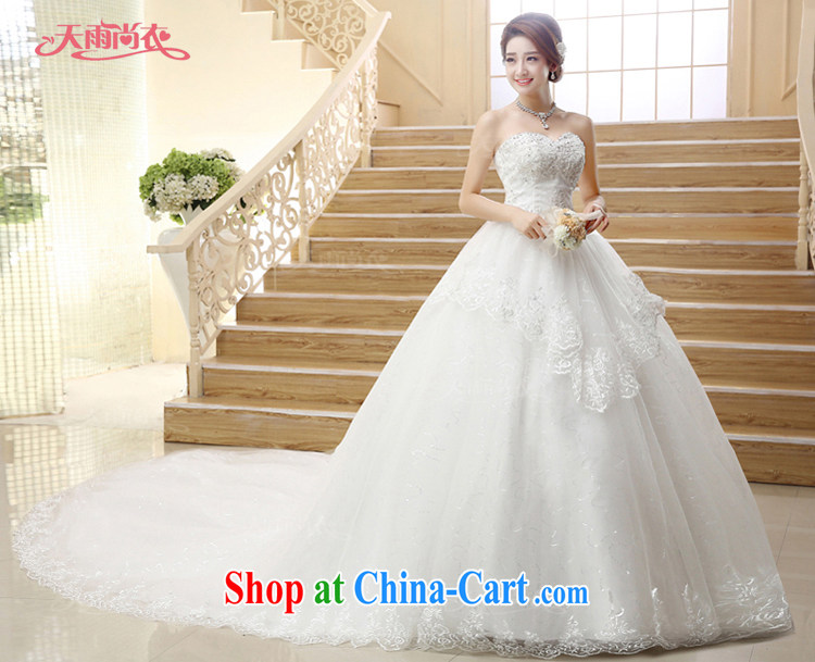 Rain is clothing bridal 2015 marriage new lace Korean Princess Mary Magdalene chest graphics thin luxury parquet drill staple the tail long wedding HS 879 white M pictures, price, brand platters! Elections are good character, the national distribution, so why buy now enjoy more preferential! Health