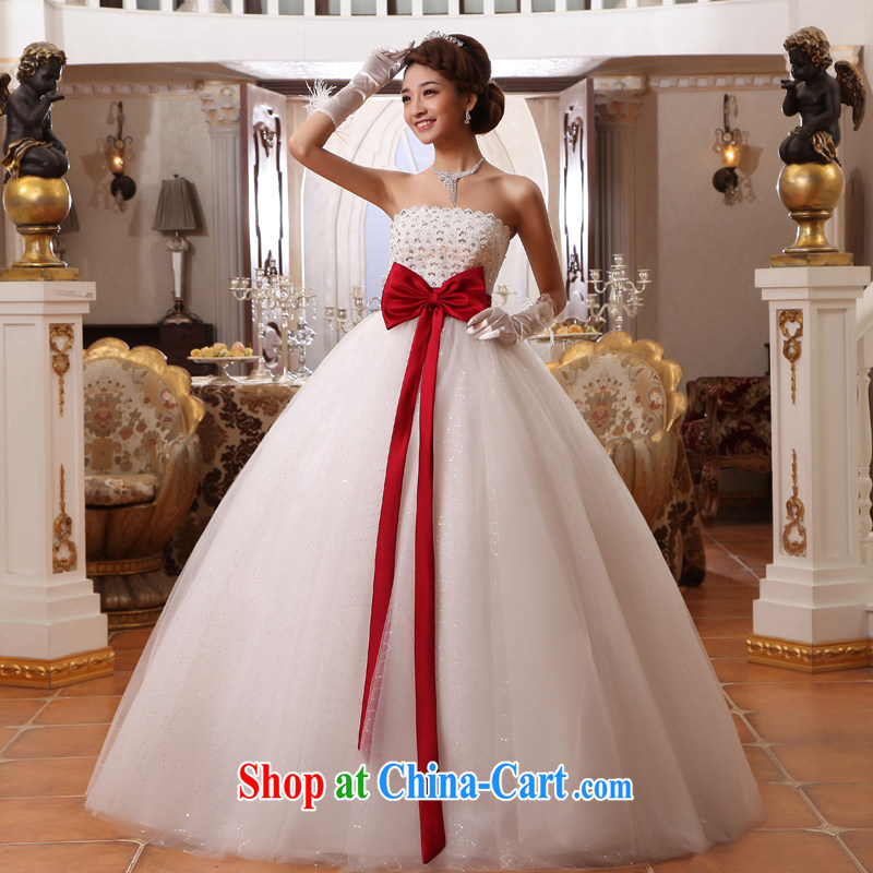 A good service is 2015 new bride high waist bare chest pregnant women wedding dresses Princess thick MM larger custom white 8 XL, good service, and, shopping on the Internet