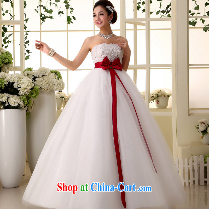 A good service is a new, 2015 Korean high-waist pregnant women wedding dresses Princess large code mm thick skirts wedding white 4XL, good service, and shopping on the Internet