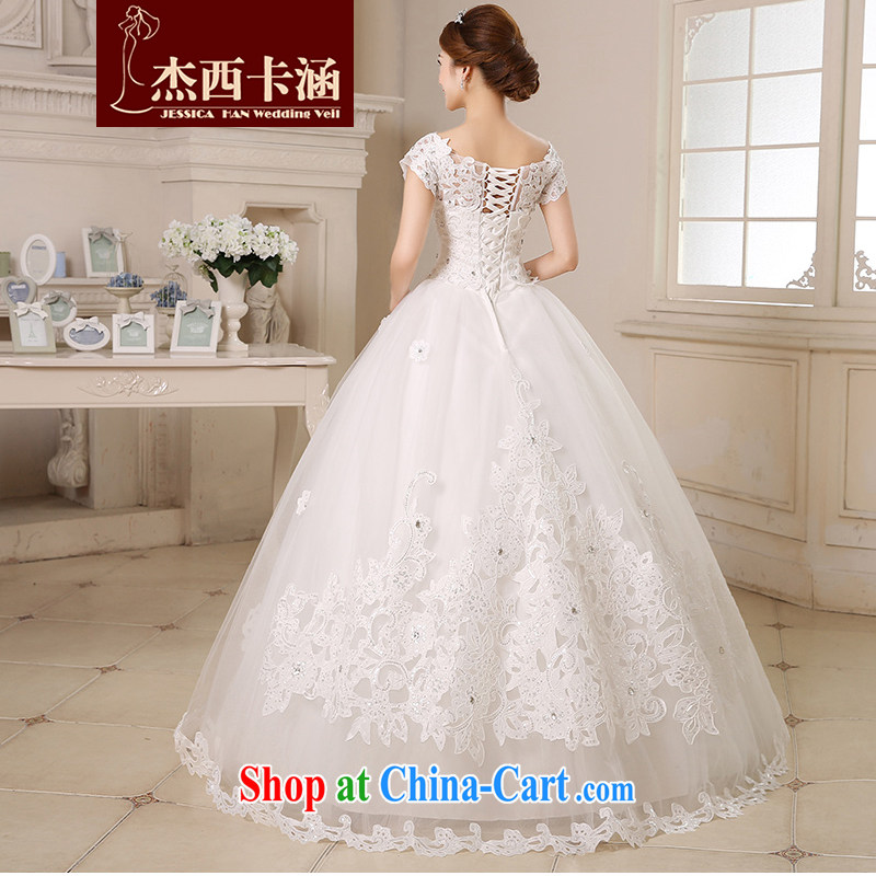 Jessica covers the field shoulder wedding dresses with marriages winter 2014 new stylish lace diamond Princess Korean tie-cultivating 2135 m White XL, Jessica (jessica han), and, on-line shopping