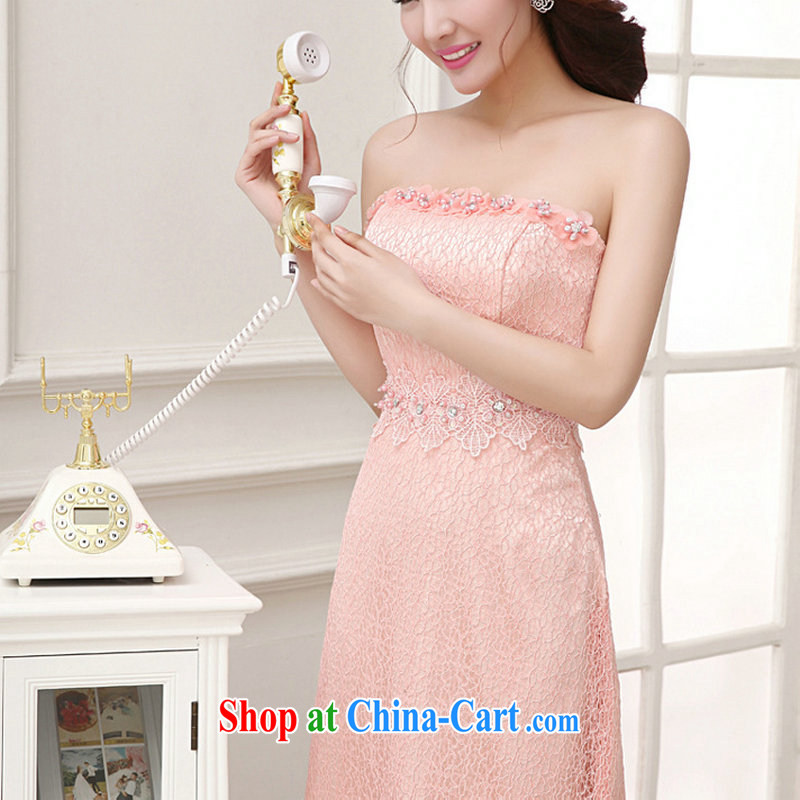Still, 12,014 new wedding dress long toast wiped his chest meat and stylish evening dress Al 00,282 pink XXL, there is a , , , shopping on the Internet
