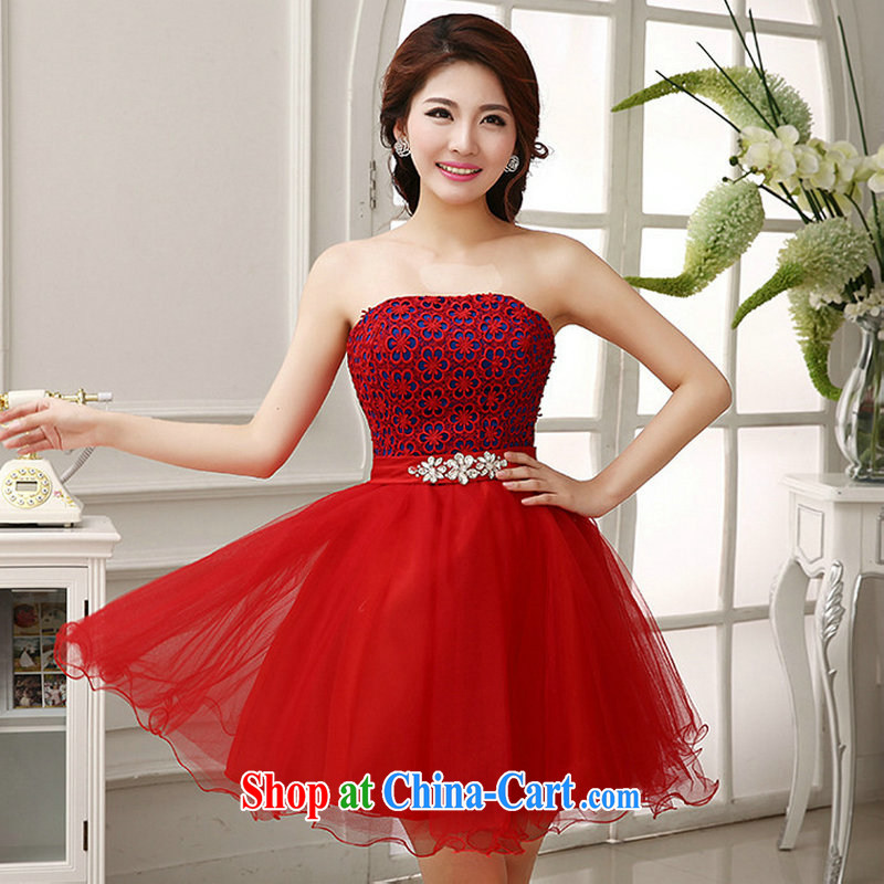 Still, 12,014 new dress bride toast wedding service sister's short red dress Al 00,253 red XL, still, and that, on-line shopping