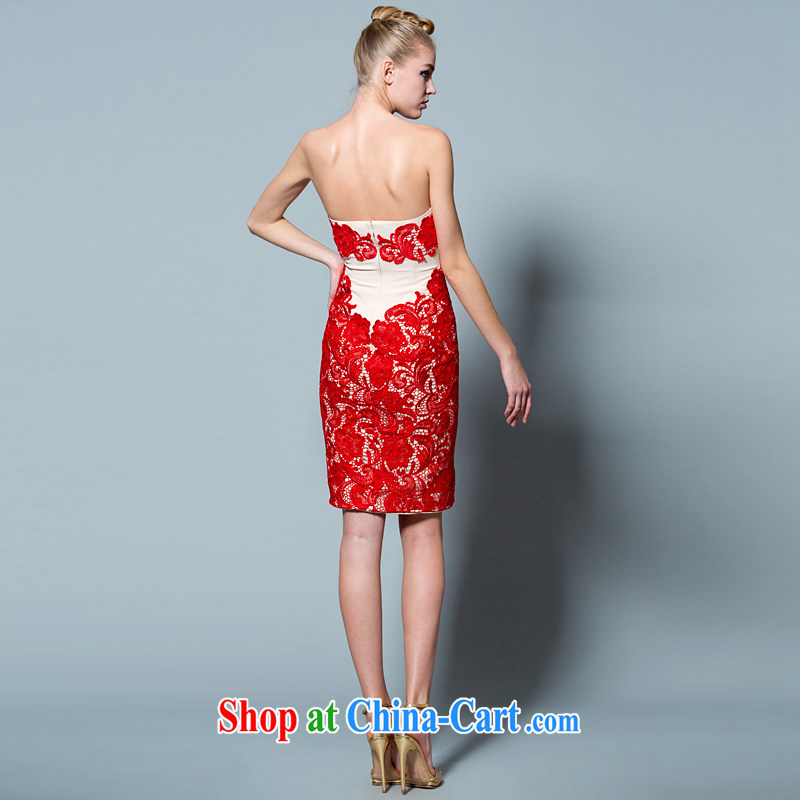Bridal the wedding dress toast clothing 2015 new spring and summer bridal dresses lace short 30220913 red L code 165 /88 in stock, a yarn, shopping on the Internet
