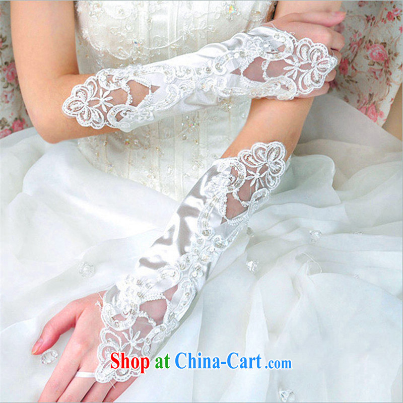 Honey, bride white wedding gloves new terrace a long gloves lace no means wedding accessories bridal wedding gloves white, honey, bride, shopping on the Internet