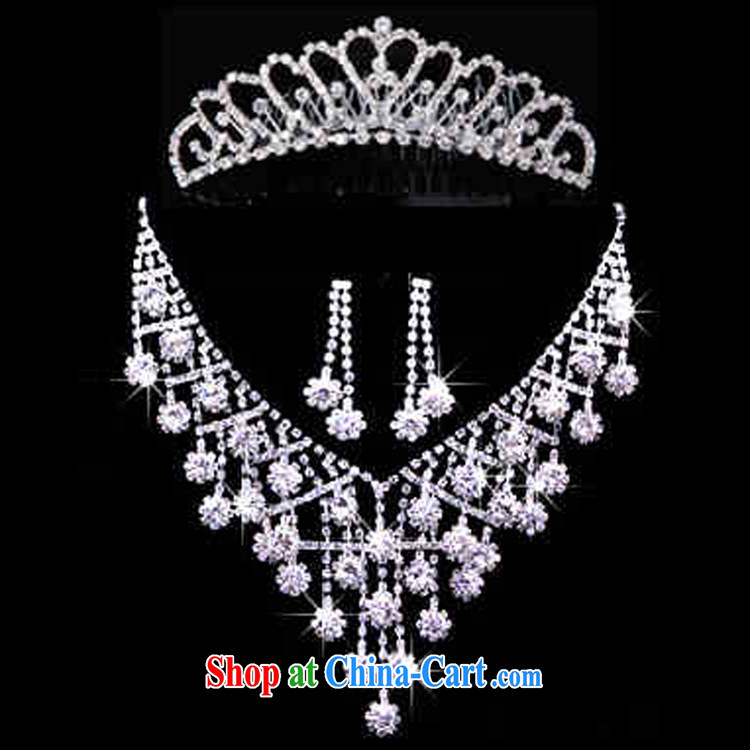 Honey, bride wedding accessories Korean-style water drilling bridal jewelry 3-piece kit Crown jewelry wedding jewelry wedding accessories silver pictures, price, brand platters! Elections are good character, the national distribution, so why buy now enjoy more preferential! Health