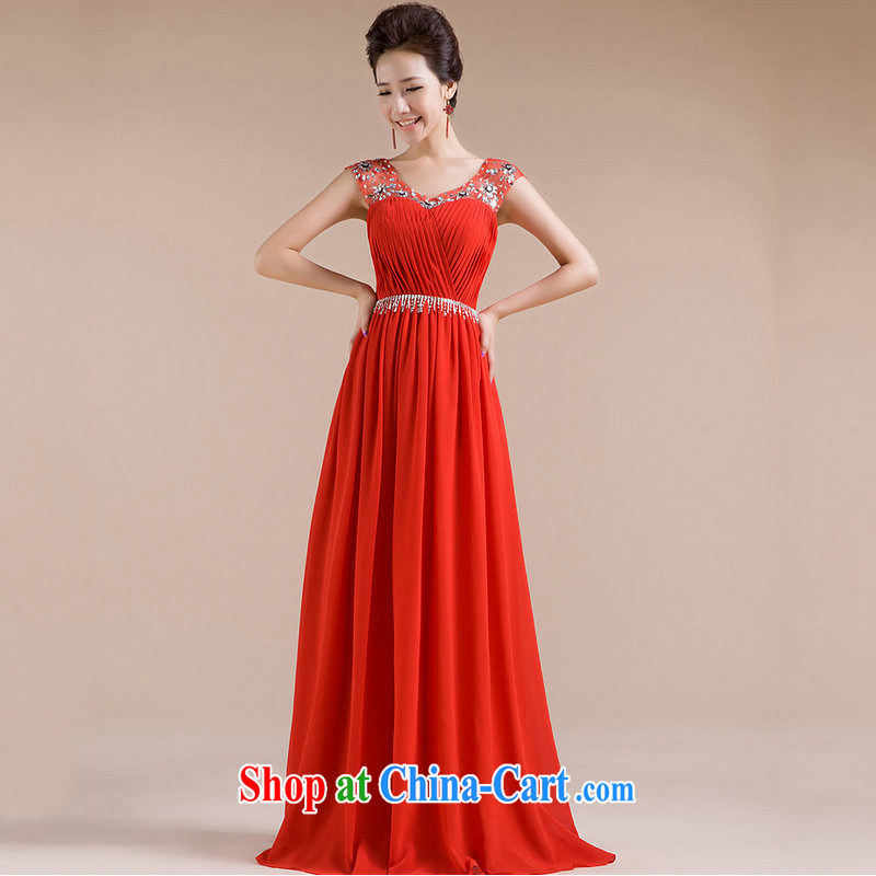 Still, 12,014 new bride's wedding dresses Evening Dress toast serving long, snow-woven dresses Al 00,263 red XXL, there's a, shopping on the Internet