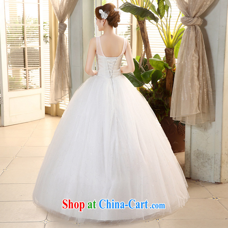 The United States, wedding dresses 2015 new transparent gauze shoulder a shoulder Korean lace Mary Magdalene Beauty Chest strap with yarn H - 75 white XL, AIDS, and the United States (Imeinuo), online shopping