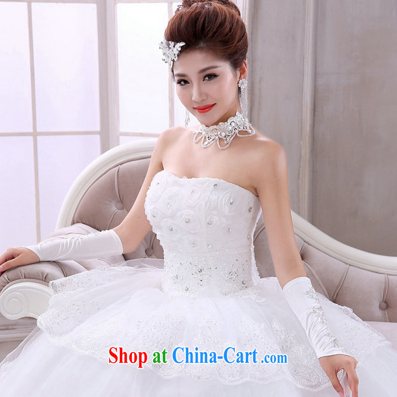 There's a bridal light V collar white Korean marriage spring with a strap wedding dresses Al 00,304 white XXL, it's a, and shopping on the Internet