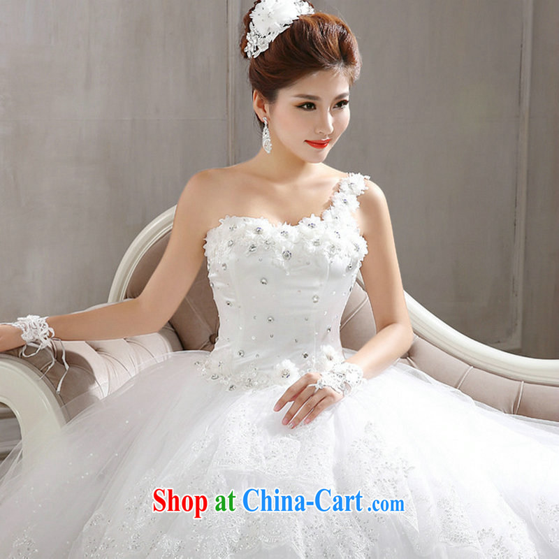 Still, 12,014 new and stylish wedding dresses Korean version the shoulder alignment to bind with diamond wedding Al 00,294 white XXL, it's a, and shopping on the Internet