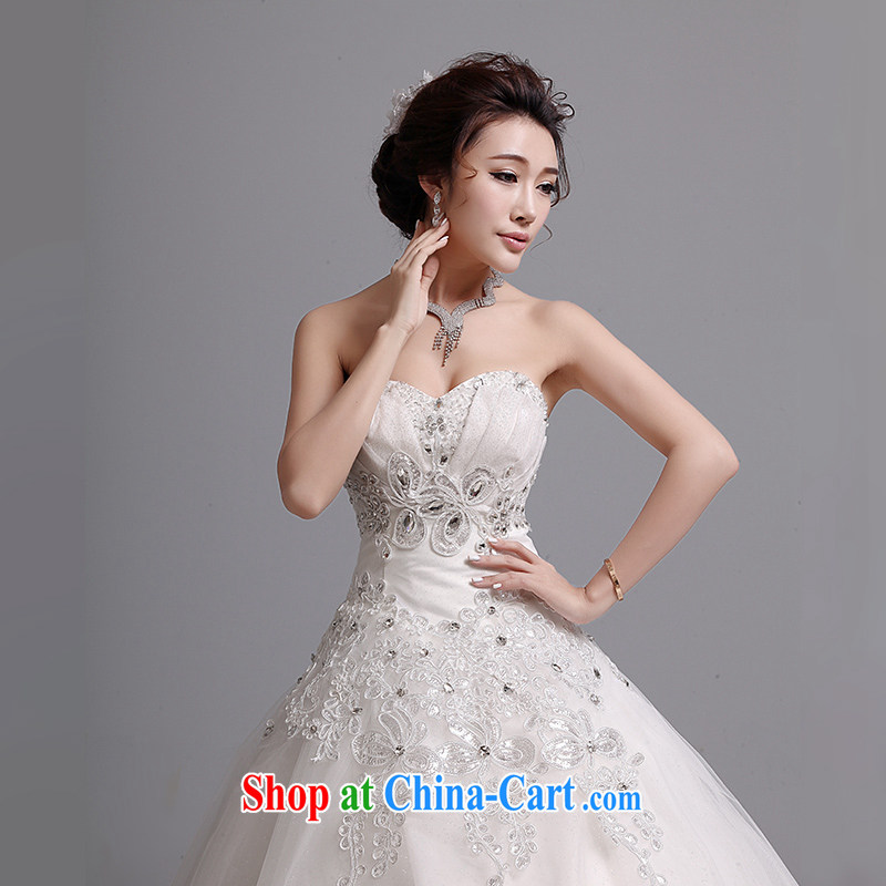 Hi Ka-hi wedding dresses new 2014 Korean Beauty graphics thin new wipe his chest to tie wedding J 017 white XXL, hi Ka-hi, online shopping