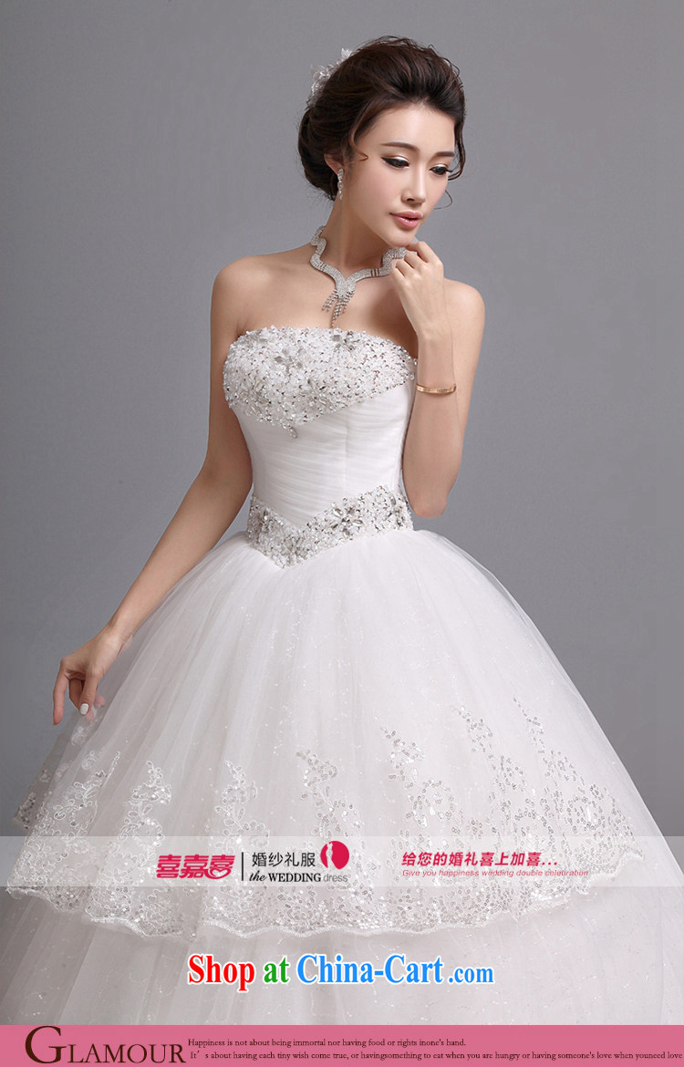 Hi Ka-hi wedding dresses 2014 new Korean version wiped his chest and tied with luxury water drilling lace 4 quarter J paragraph 012 white XXL pictures, price, brand platters! Elections are good character, the national distribution, so why buy now enjoy more preferential! Health