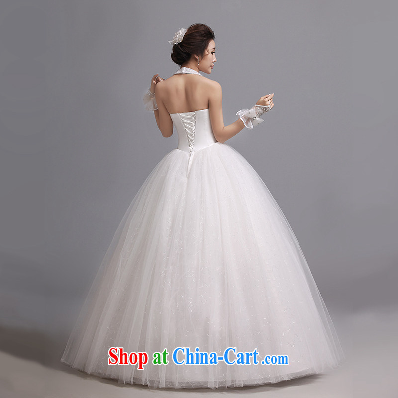 Hi Ka-hi wedding dresses 2014 new Korean Deep V alignment to tie around your neck with lace shaggy wedding J 002 white XXL, Hi Ka-hi, shopping on the Internet