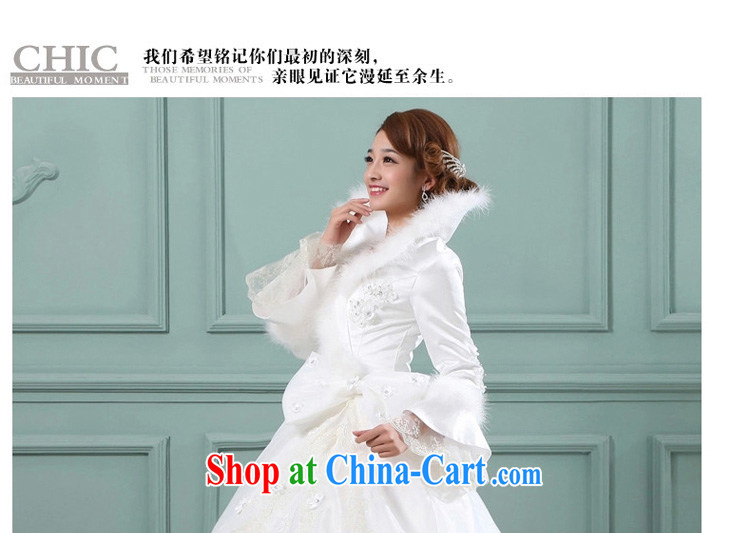 Early definition 2015 new winter bridal wedding Korean Princess with winter, wedding dresses white long-sleeved winter clothes white XXL pictures, price, brand platters! Elections are good character, the national distribution, so why buy now enjoy more preferential! Health