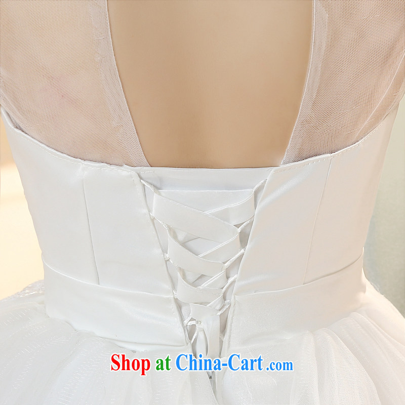 The United States, wedding dresses 2015 new lace doll collar gauze field shoulder Korean version Mary Magdalene Beauty Chest strap with yarn H - 76 white XL, the United States, Nokia (Imeinuo), online shopping