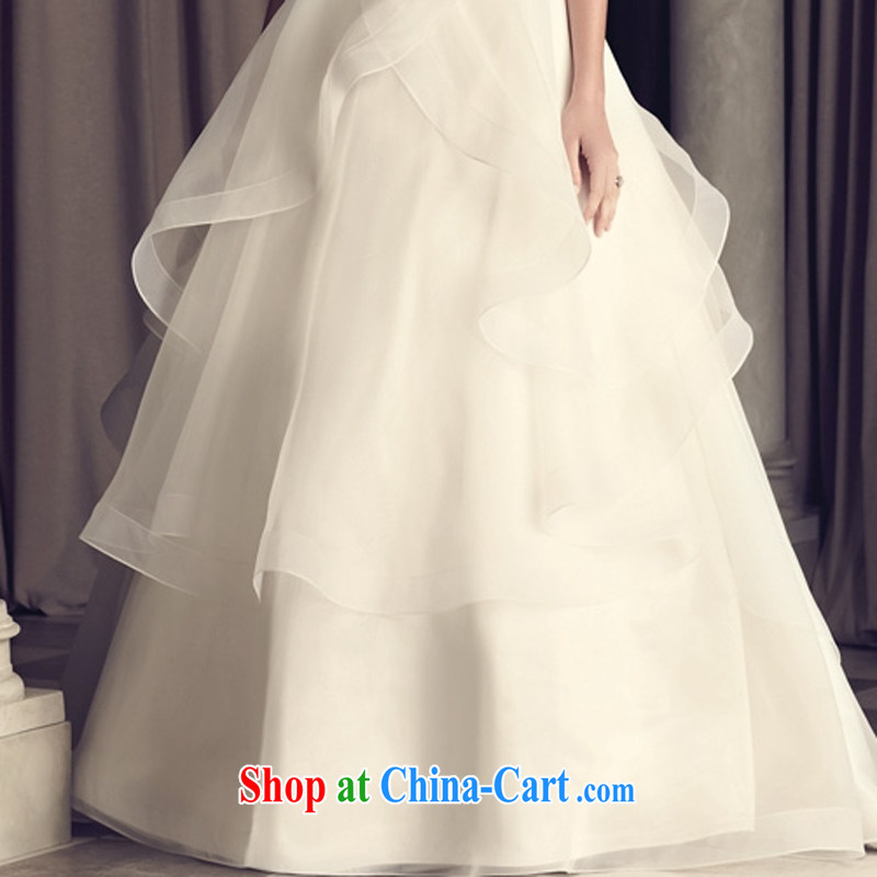 Honey, bride 2015 new wedding dresses in Europe and stylish high-end small-tail retro wiped his chest and tied with white XL, honey, bride, shopping on the Internet